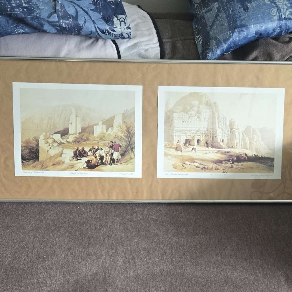 The Petra Series by David Roberts 1839 Set Of 2 Art Lithographs Collection